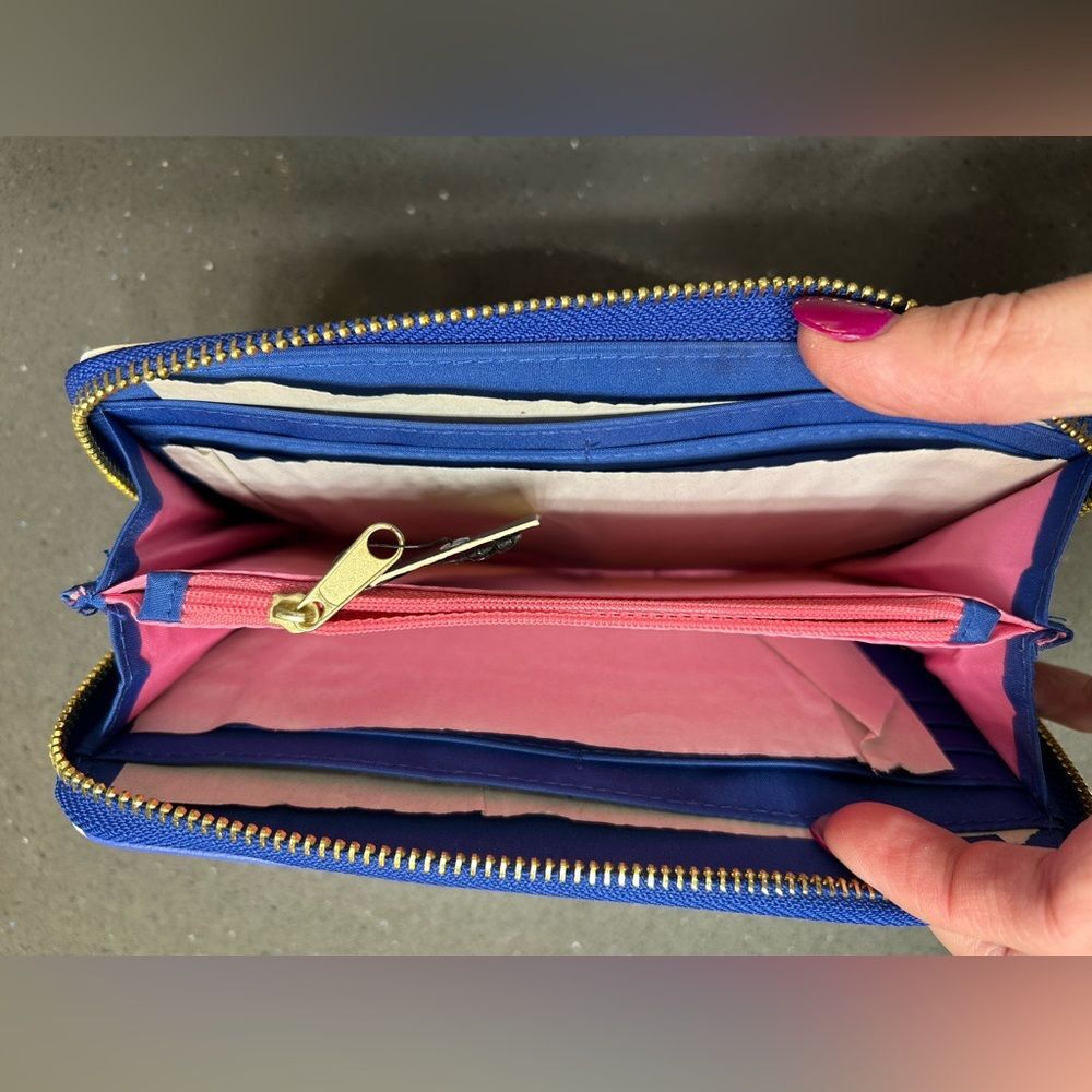 Olivia + Joy Striped Blue and White Wallet - Picture 3 of 5